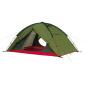 Preview: High Peak Kuppelzelt Woodpecker 3 LW (grün/rot, mit Vorbau für Gepäck)