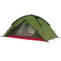 Preview: High Peak Kuppelzelt Woodpecker 3 LW (grün/rot, mit Vorbau für Gepäck)