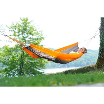 Amazonas Silk Traveller Techno, Camping-Hängematte (orange/grau)