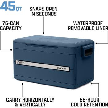 Coleman Snap'N Go 45QT, Kühlbox (blau)