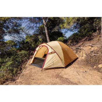 Coleman Darwin 4 Plus Summer, Zelt (beige/dunkelrot)