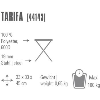 High Peak Campingstuhl Tarifa 44143, Camping-Stuhl (dunkelgrau/blau, Dreibein-Hocker)