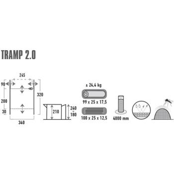 High Peak Busvorzelt Tramp 2.0 (grau/limette)