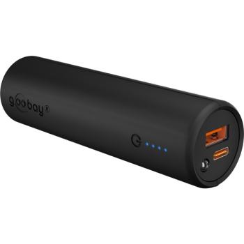 goobay Bike-Powerbank 5.0 (schwarz, 5.000 mAh, Power Delivery, Quick Charge)