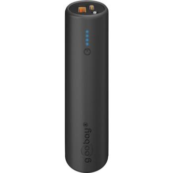 goobay Bike-Powerbank 5.0 (schwarz, 5.000 mAh, Power Delivery, Quick Charge)