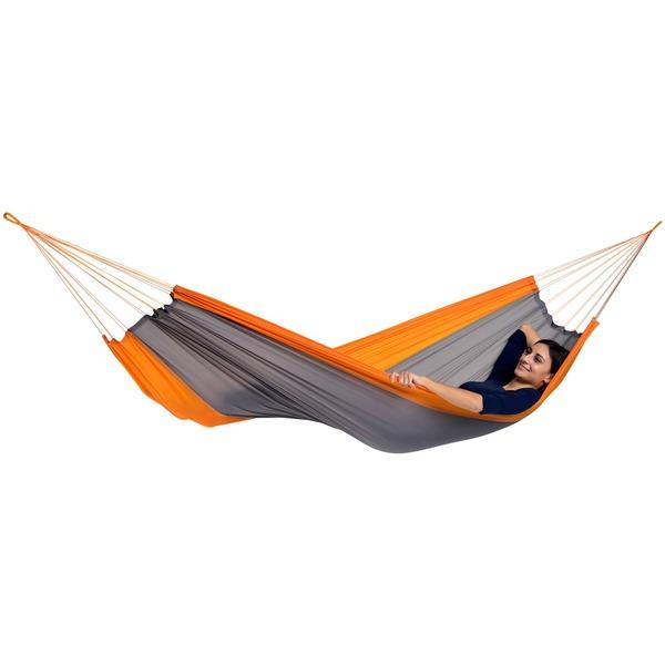 Amazonas Silk Traveller Techno, Camping-Hängematte (orange/grau)