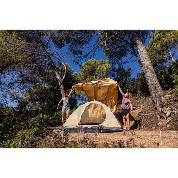 Coleman Darwin 4 Plus Summer, Zelt (beige/dunkelrot)
