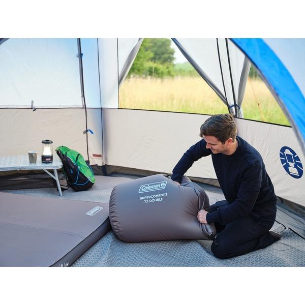Coleman Camping-Luftmatratze Supercomfort 7,5cm Double 2198022 (grau, 200 x 128cm)