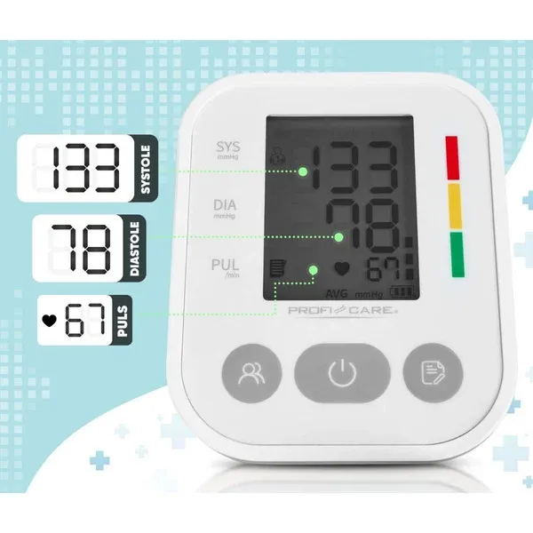 ProfiCare PC-BMG 3121 Oberarm, Blutdruckmessgerät (weiß)