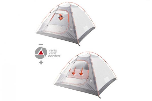 High Peak Meso 4.0 Familienzelt 4-Personen 360 x 240 cm Anthrazit/Grün